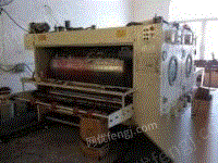 出售二手纸箱机器两色，三色自动印刷机开槽机带叠纸