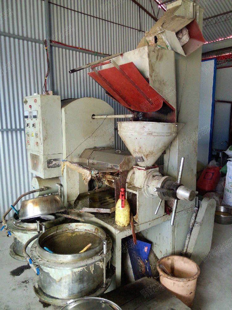 供应二手全自动冷热两用螺旋机成套榨油机