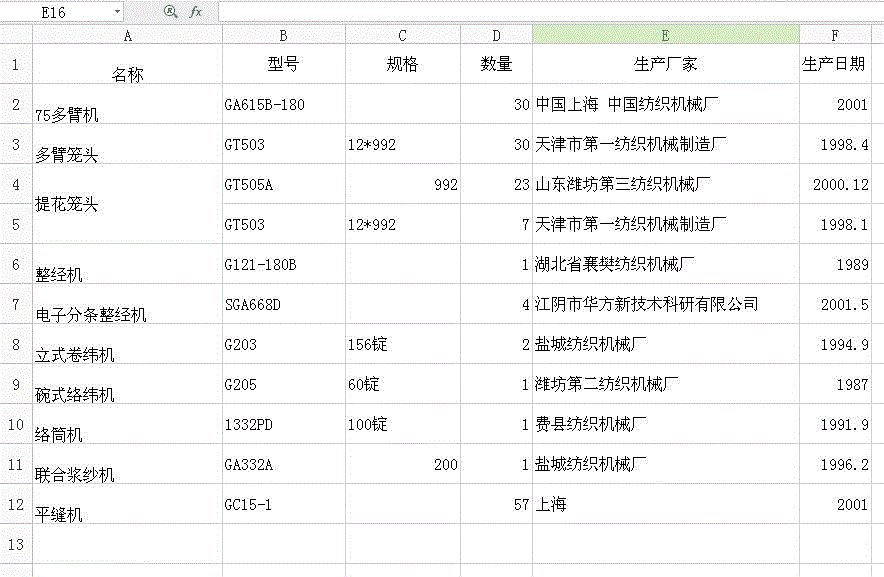 二手织造辅机回收