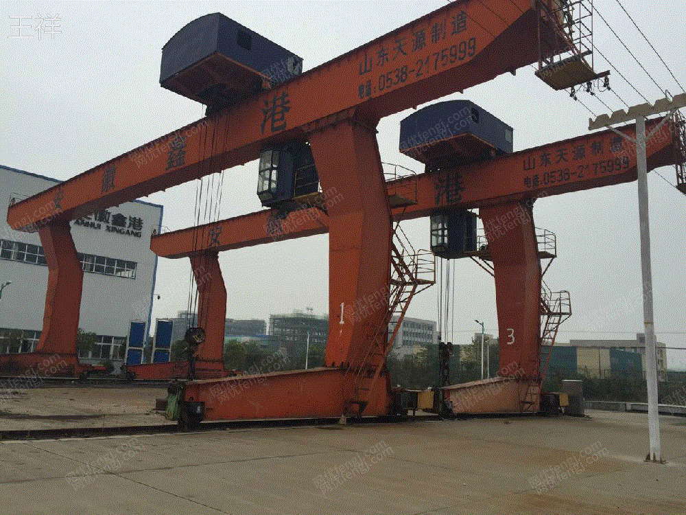 市场现货急售二手单梁龙门行车起重机16吨25米跨度