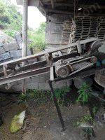 处理库存二手小型水泥空心砖机,搅拌机,输送带