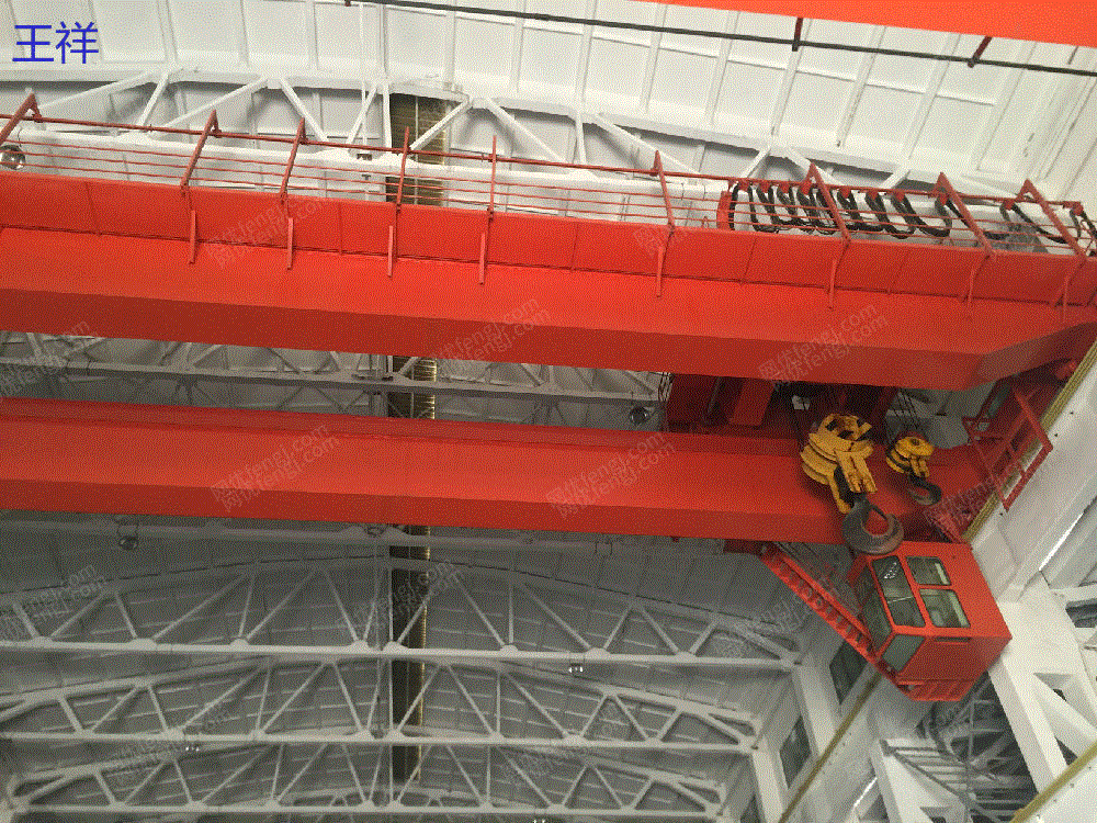 市场现货处理二手桥式行车起重机100吨28米跨度2013年无锡产