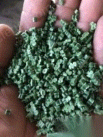 大量出售绿色聚丙膜颗粒和花色聚丙膜颗粒，干做挤粒