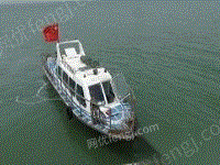 塘沽地区出售一条玻璃钢游艇长13.5米宽2.4米柴油机液