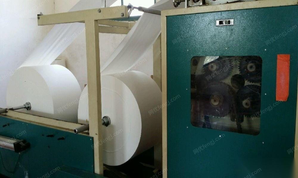 纸品厂转让抽纸机和半自动包装机，餐巾纸机器，空压机
