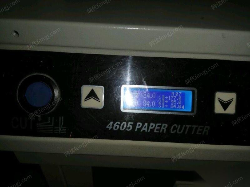 九成新五豪460程控电动切纸机改行转让。