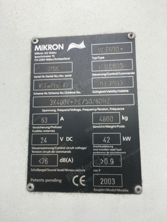 瑞士米克朗高精度加工中心低价抛售 -网优feng