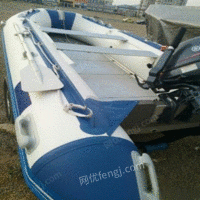 二手橡皮艇出售 3.8米橡皮艇，材质1.2mm,，大底全部加厚，铝合金地板，铝合金船桨