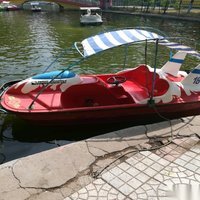 公园脚踏船出售有四人船，二人船， 几条因 更新船种类