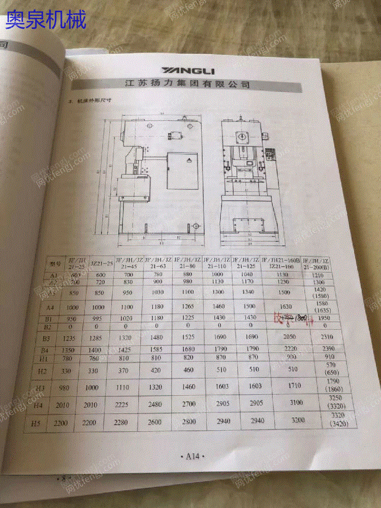 二手冲床转让