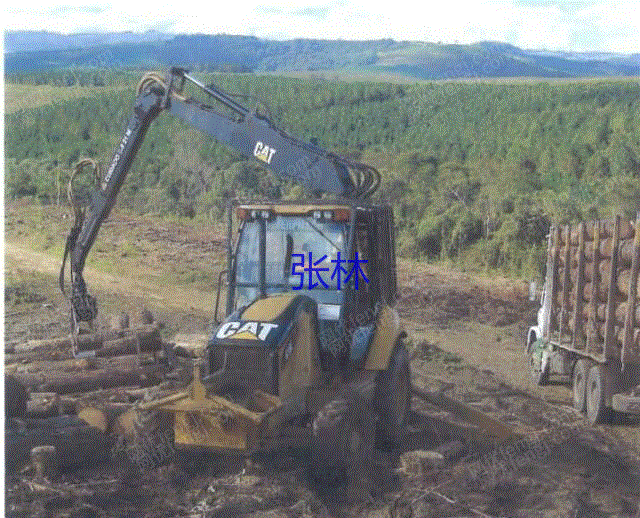 现货库存二手抓木机,卡特416E抓木机,抓石机,抓管机转让,原装进口