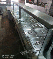 快餐店9.9成新不锈钢多格保温台出售。