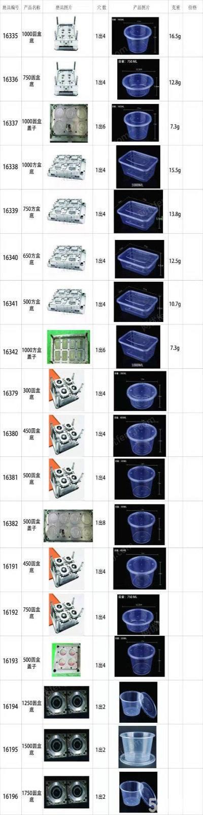 重庆江北区 出售注塑机70余台，现有300-1000ml圆盒、方盒一批模具转让
