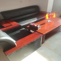 青海西宁低价出售办公用品 一套红实木茶台，一套办公沙发，一台打印机 10000元