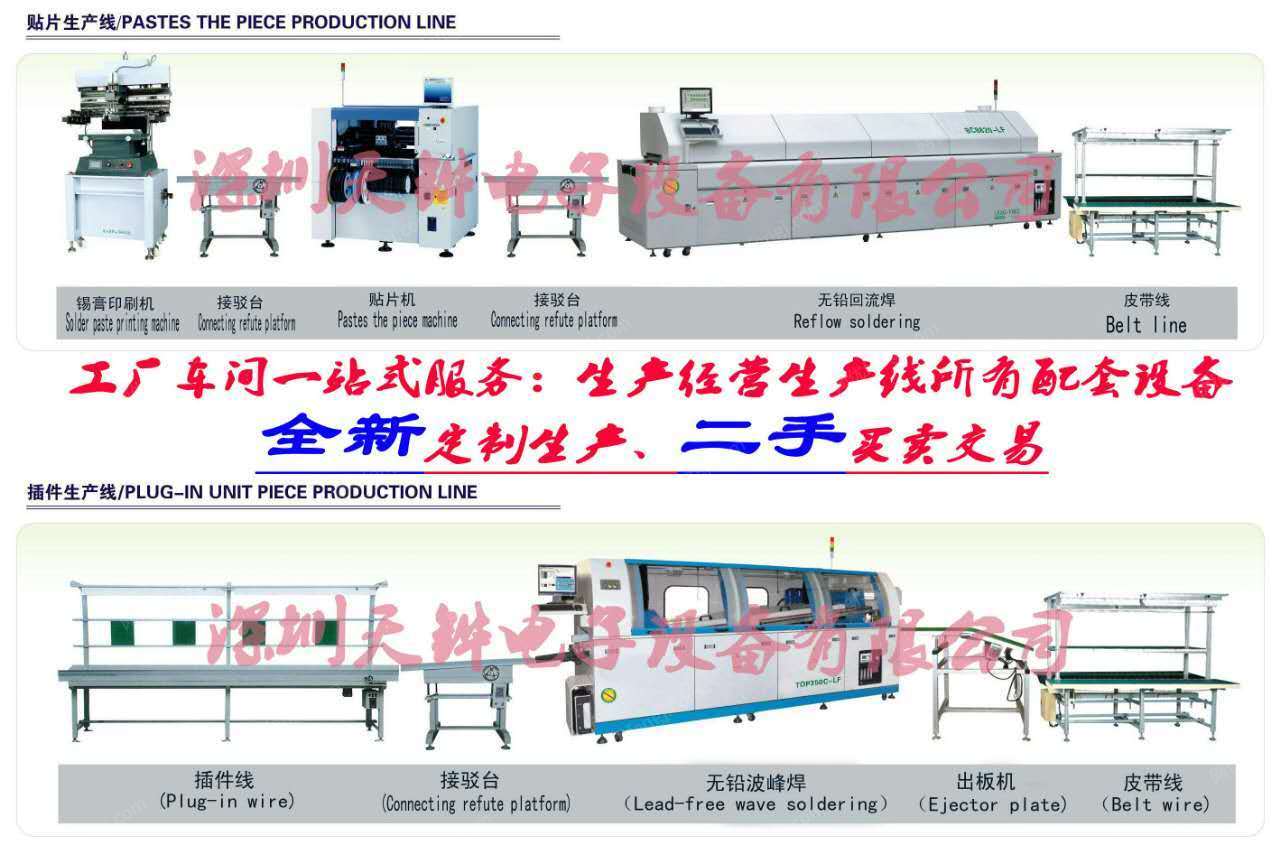 装联及贴装设备(SMT设备)转让