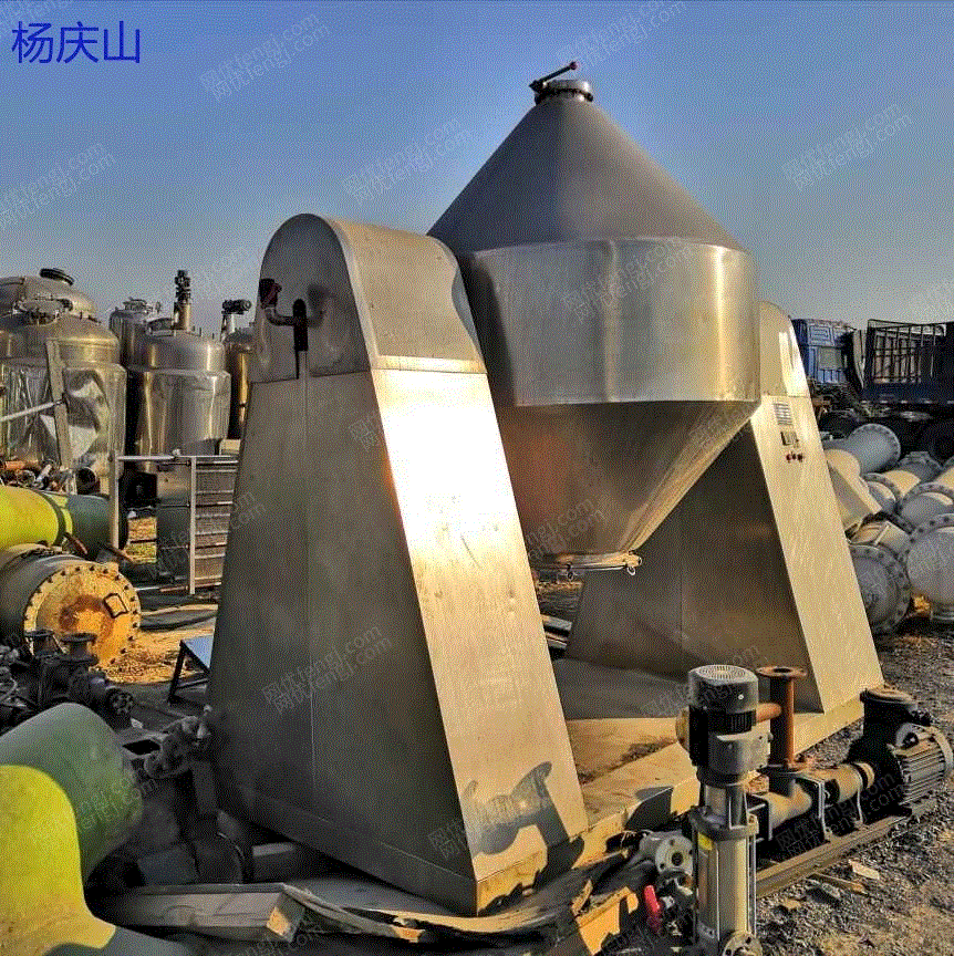 出售二手不锈钢干燥机 双锥干燥机 搪瓷双锥干燥机