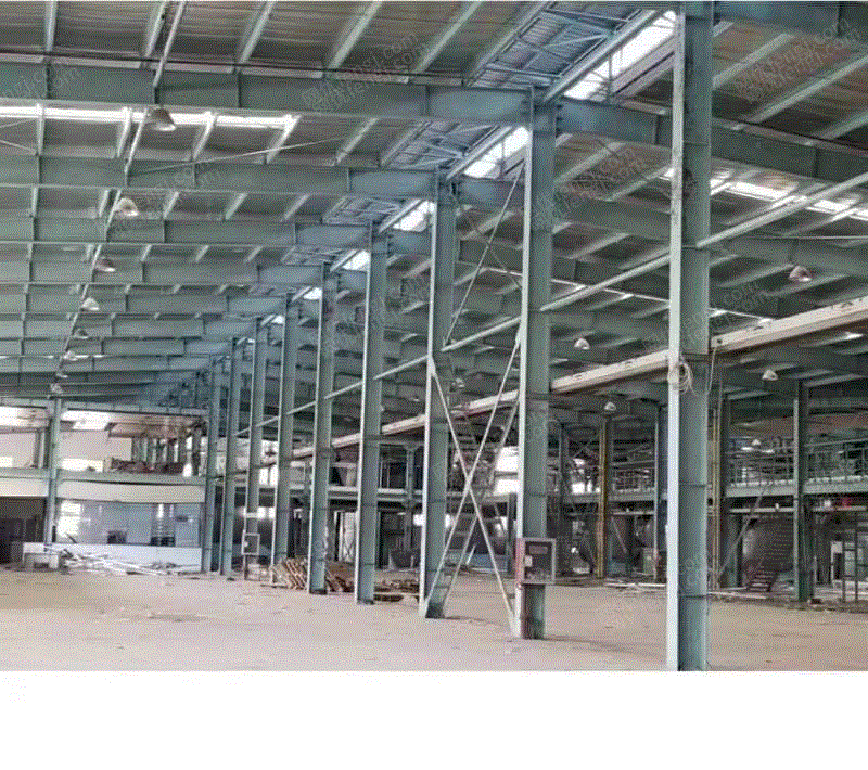 出售钢结构厂房120米×80米,两个脊,四连跨,檐口8.