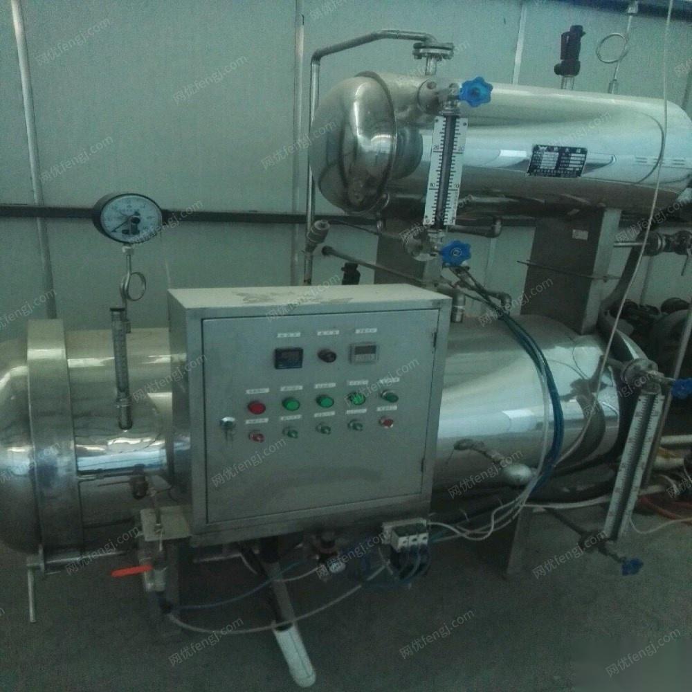 宁夏银川出售闲置一台全新的蒸汽杀菌锅 17000元.2个导热油加热锅2个8000/个