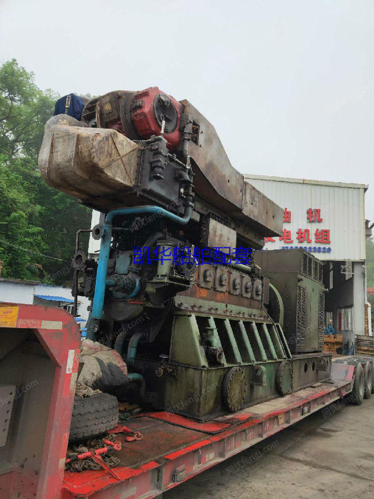 现货库存现货广州马克3000马力柴油机配2100千瓦发电机组三套,工??备用机,八成