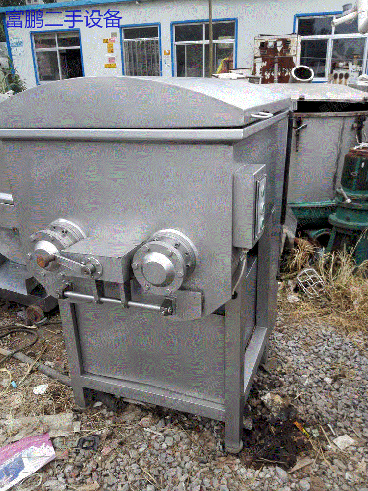 市场现货转让晓进600型双轴真空拌馅机 二手不锈钢拌馅机二手肉制品拌馅机