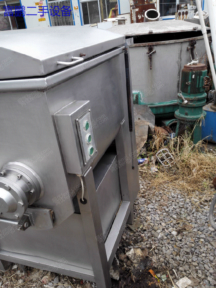 市场现货转让晓进600型双轴真空拌馅机 二手不锈钢拌馅机二手肉制品拌馅机