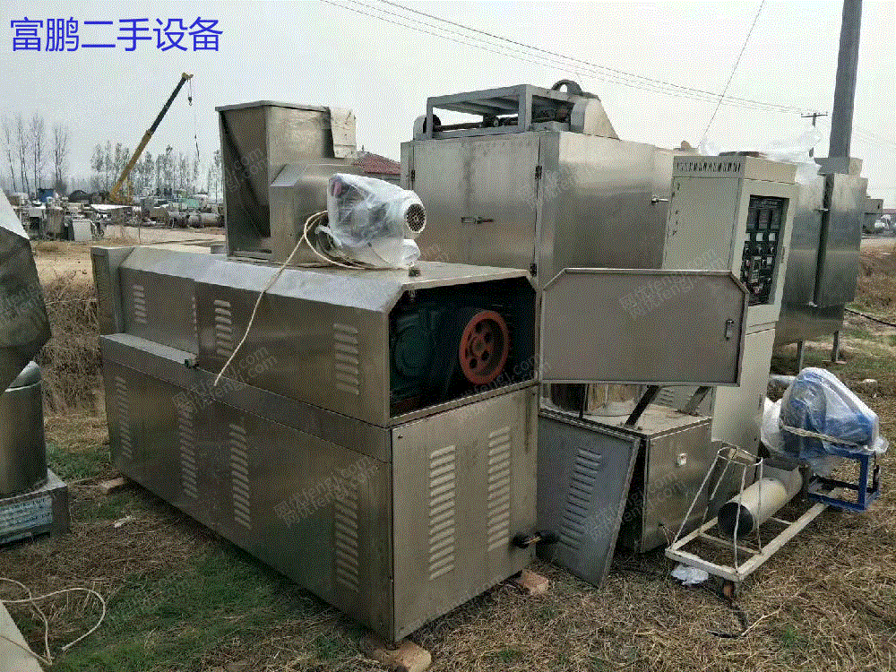 市场现货多台转让 二手狗粮膨化机 二手双螺杆65型膨化机