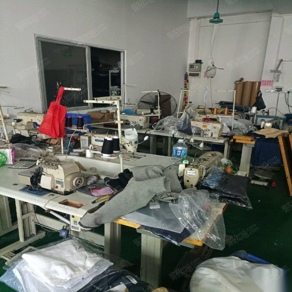 广东深圳横岗服装厂全套设备平车打边车双针裁床打包转让 36000元