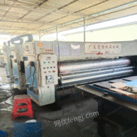 广东东莞纸箱厂转让双色印刷带开槽机 水墨印刷机 价位不高