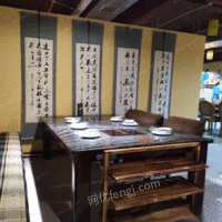 河南洛阳火锅店桌椅板凳和展示柜转让 20000元