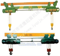 50吨双钩双吊点钢丝绳电动葫芦