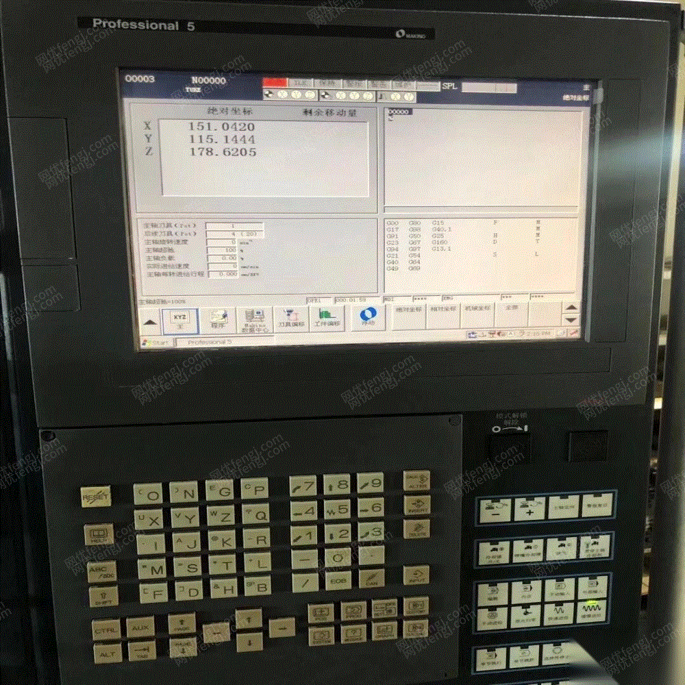 江苏常州在位出售15年牧野f3高速立加,主轴20000,原值150万