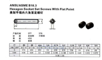 美制平端内六角紧定螺钉