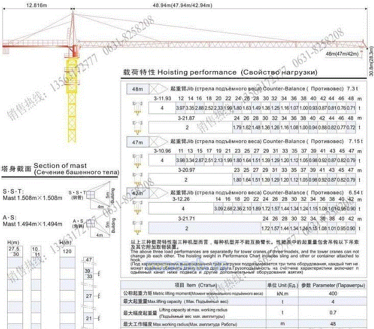qtz5008塔吊参数,qtz100塔吊参数 qtz40tc5008,tc4708,tc4209固恒 塔式起重机
