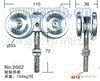 吊滑轮 承重75-550kg 淄博建朝经贸有限公司