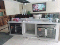 辽宁辽阳出售二手饭店厨房设备 冰柜 冷藏柜 展示柜 水池 消毒柜超新