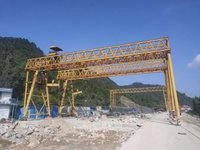 广东惠州出售整套架桥设备 马上完工40一160型架桥机，一对40一80吨龙门吊求出租或出售