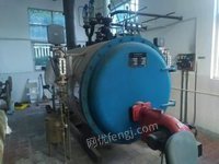 上海崇明县沪东燃油蒸汽锅炉1吨，威索燃烧机出售