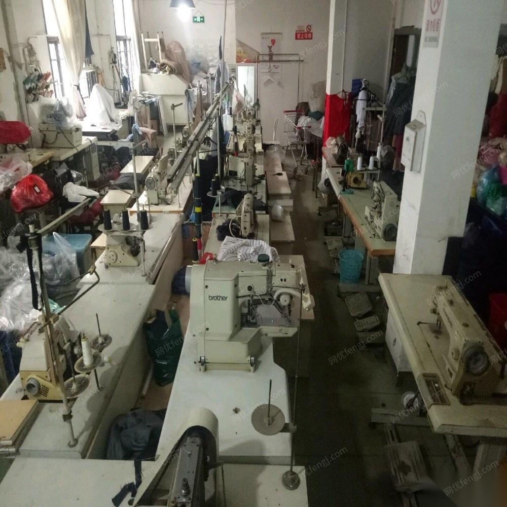 湖南长沙不做了出售服装制造厂设备　20多台平车 三线,包边机等 看货议价.可单卖.