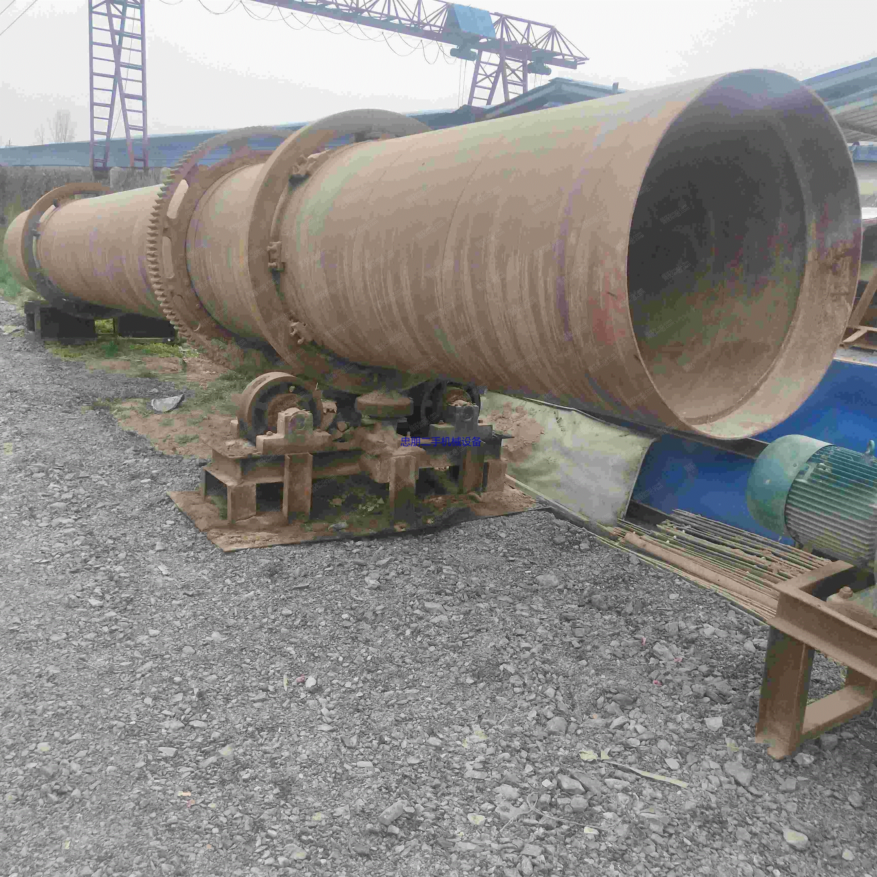 市场现货处理二手单筒烘干机 1.5米/15米滚筒烘干机配套全价格优