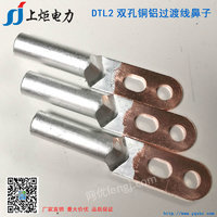 供应双孔铜铝过渡线鼻子 铜铝线耳端子 铜铝端头 DTL2铜铝接线端子