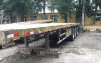 河北廊坊出售12米5平板半挂车，散货集装箱两用 30000元