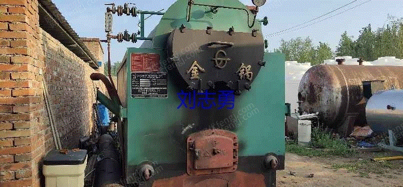 现货库存1吨生物质锅炉,13公斤压力,浙江金锅锅炉,99成新。