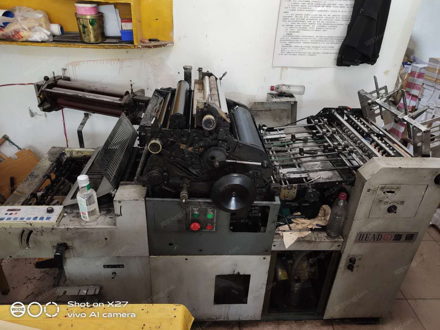 印刷厂出售海德单色6开打码印刷机，液压开封机各一台，