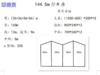 出售宽（36+36+36+36）米长160米高12米二手钢结构厂房