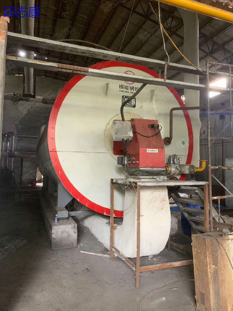 现货库存江苏苏州在位一台二手600万大卡燃气导热油锅炉