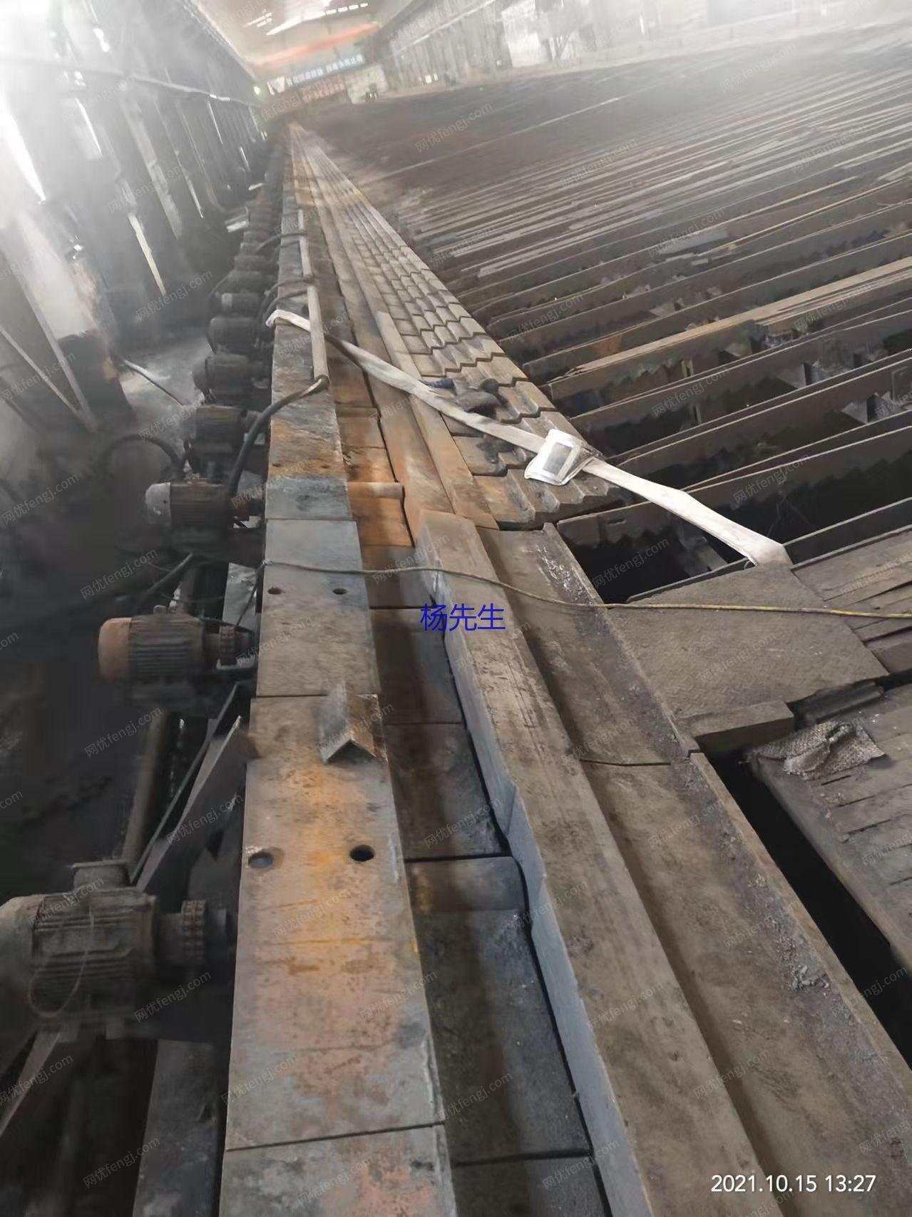 冶炼厂处理一条角钢生产线设备冷床,电机等