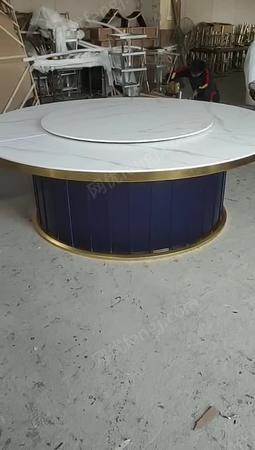 生产电动餐桌 自动转盘餐桌 实木雕花电动餐桌 餐椅