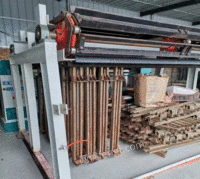 河北沧州出售木工机械设备二手青岛政田20排风车式拼板机