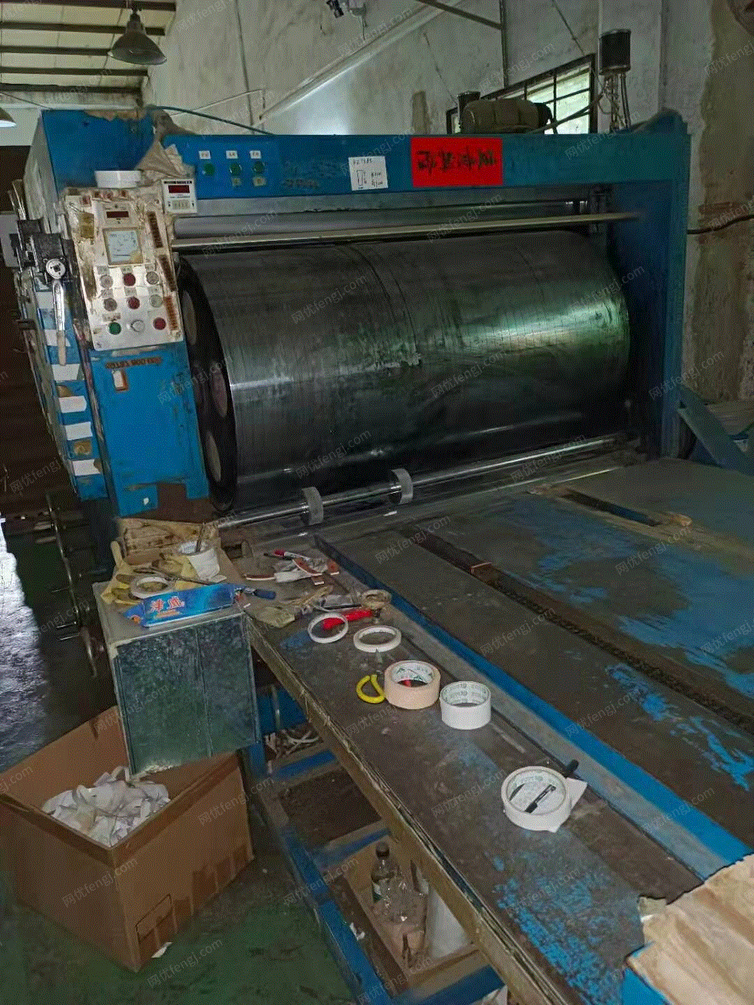 综合整厂回收商处理老款纸箱厂水印胶带涂布机1台，具体看图，有6吨重