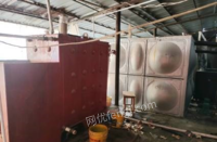 安徽淮南出售浴池用，全套空气能，热水罐两个，生物质颗粒锅炉。